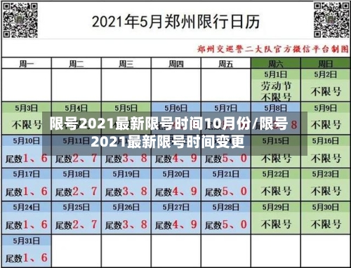 限号2021最新限号时间10月份/限号2021最新限号时间变更