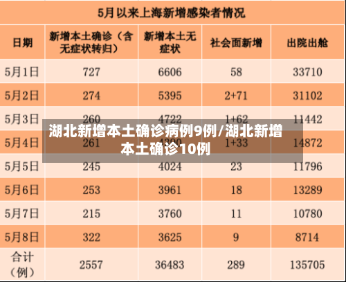 湖北新增本土确诊病例9例/湖北新增本土确诊10例