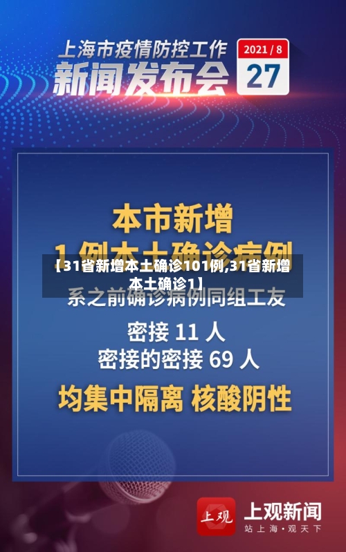 【31省新增本土确诊101例,31省新增本土确诊1】-第2张图片