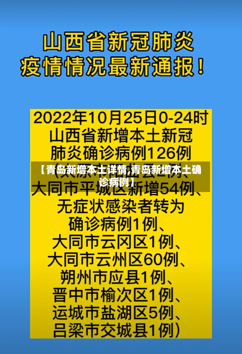 【青岛新增本土详情,青岛新增本土确诊病例】
