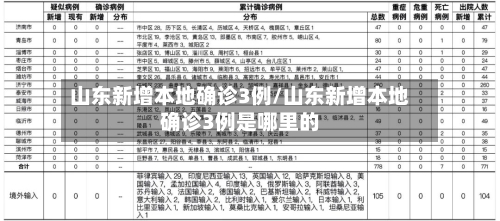 山东新增本地确诊3例/山东新增本地确诊3例是哪里的-第2张图片