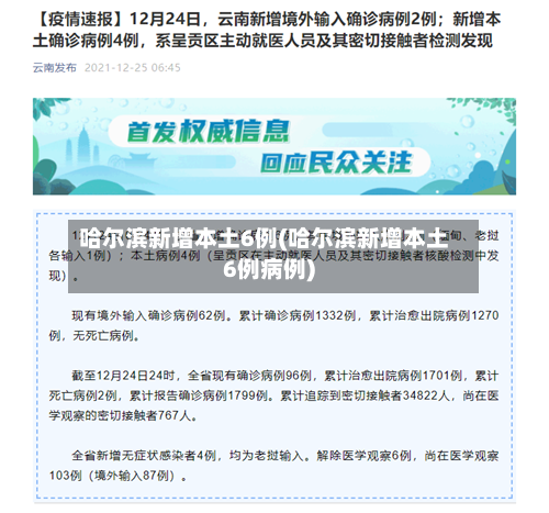 哈尔滨新增本土6例(哈尔滨新增本土6例病例)-第2张图片